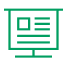 Icone verte diaporama, présentation, rapports