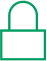 Icone verte cadenas, sécurité