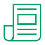 Icone verte documents illustré, rapport